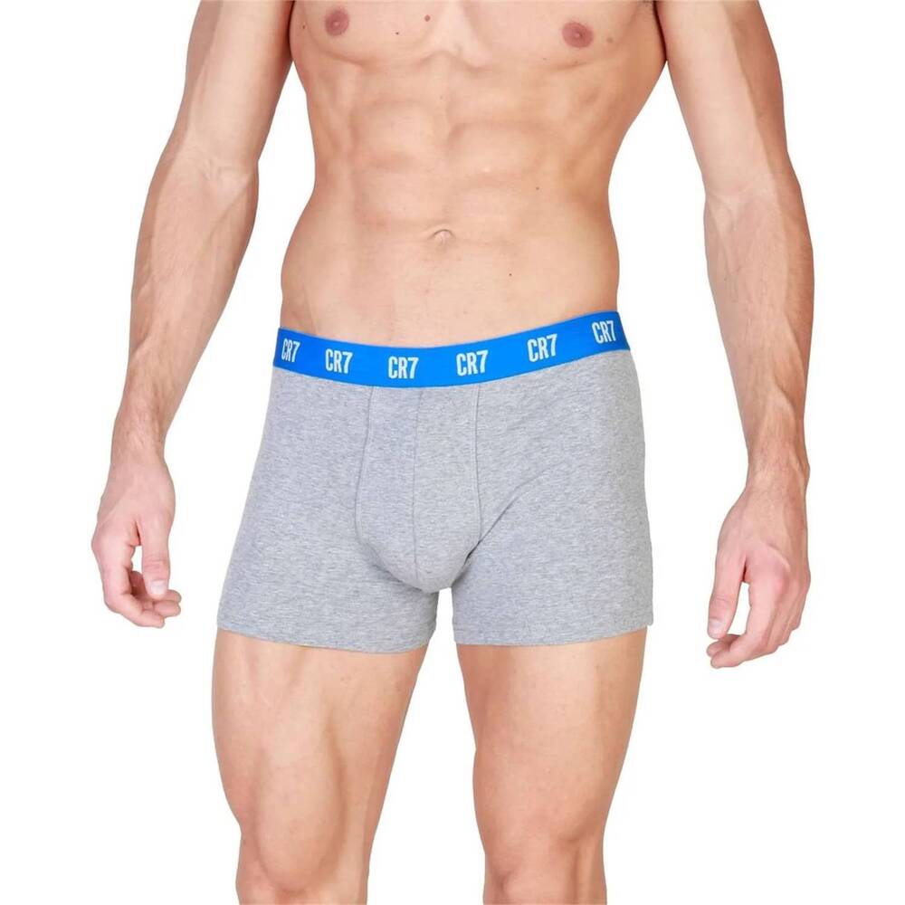 NEW CR7 trunk cotton stretch boxers - 3 pack in white/gray/black